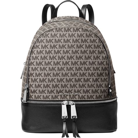 michael kors rhea backpack size comparison|signature rhea zip medium backpack.